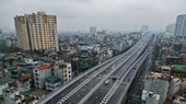 Đường Vành đai 2 trên cao thông xe sáng 11/1. (Ảnh: Tuấn Anh/TTXVN)