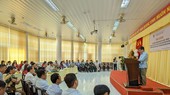 Các học viên tham dự Lớp bồi dưỡng tiếng Khmer tại Trường đại học Trà Vinh.