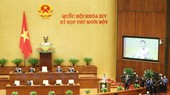 Chủ tịch Quốc hội Nguyễn Thị Kim Ngân phát biểu khai mạc kỳ họp cuối cùng của Quốc hội khoá XIV, sáng 24-3-2021