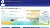 10 địa phương chỉ có dưới 20 giấy phép lái xe được cấp đổi trực tuyến thành công