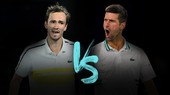 Djokovic (phải) sẽ đấu Medvedev ở CK đơn nam