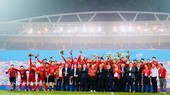 Đội tuyển bóng đá U23 nam Việt Nam đã được tặng thưởng Huân chương Lao động hạng Ba trước thành tích giành HCV tại SEA Games 31. Ảnh: DŨNG PHƯƠNG
