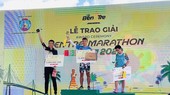 Hoàng Nguyên Thanh tiếp tục có thêm thành tích vô địch marathon ở Bến Tre năm nay. Ảnh: N.THANH