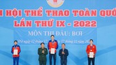 Ánh Viên là gương mặt xuất sắc của thể thao Quân đội tại Đại hội thể thao toàn quốc lần 9-2022 vừa qua. Ảnh: LƯỢNG LƯỢNG