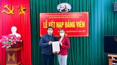 Tuyển thủ Nguyễn Thị Oanh đã được kết nạp Đảng vào tháng 2 năm 2022. Ảnh: MINH MINH
