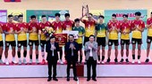 Đôi nam Ninh Bình đã bảo vệ thành công cúp vô địch giải Hoa Lư-Bình Điền 2023. Ảnh: MINH MINH