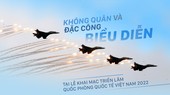 Không quân và đặc công biểu diễn tại lễ khai mạc Triển lãm Quốc phòng quốc tế Việt Nam 2022