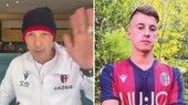 Ảnh cắt từ video HLV Mihajlovic gửi đến Davide Ferrerio