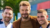 Beckham bên cạnh Messi và Verratti