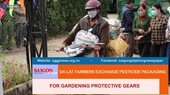 Da Lat farmers exchange pesticide packaging for gardening protective gears