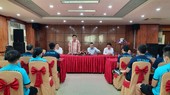 Toàn cảnh buổi gặp mặt, động viên hai đội tuyển futsal vào ngày 7-5