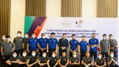 Đội futsal nam Myanmar tại khách sạn ở Hà Nam