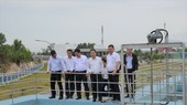 Lãnh đạo Thành ủy, HĐND, UBND TP Đà Nẵng kiểm tra tiến độ Nhà máy nước Hòa Liên (xã Hòa Liên, huyện Hòa Vang, TP Đà Nẵng) vừa qua