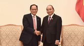 Thủ tướng Nguyễn Xuân Phúc tiếp Đại sứ Hàn Quốc tại Việt Nam Park Noh Wan. Ảnh: Báo Nhân Dân