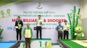 Các cơ thủ của quận 1 chiếm ưu thế ở môn billiards và snooker Đại hội thành phố lần thứ 9. Ảnh: NGUYỄN ANH