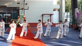 Những bài trình diễn thái cực được dàn dựng công phu. Ảnh: THANH TÙNG