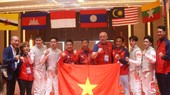 Nội dung kiếm liễu đồng đội nam lần đầu giành HCV tại SEA Games. Ảnh: DŨNG PHƯƠNG