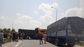 Tai nạn giao thông liên hoàn giữa 5 xe tải, đường tránh Quốc lộ 1A tắc nghẽn cục bộ