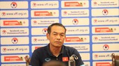 HLV Đinh Thế Nam không hài lòng về trận hòa của U20 Việt Nam. ẢNH: MINH HOÀNG