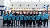Đội tuyển futsal Việt Nam lên đường sang Thái Lan vào sáng 9-9. ẢNH: ANH TRẦN