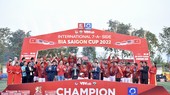 Đội tuyển chọn Việt Nam vô địch Giải bóng đá 7 người quốc tế 2022. ẢNH: MINH HIẾU
