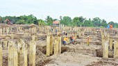 Thi công phần cọc móng dự án Bệnh viện Nội tiết Trung ương TPHCM tại khu Tân Tạo - Chợ Đệm, thị trấn Tân Túc, huyện Bình Chánh, TPHCM