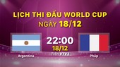 Lịch thi đấu World Cup ngày 18-12