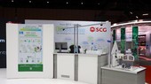 Triển lãm những sáng kiến bền vững của SCG nhằm cải thiện ngành nhựa xanh hơn, các giải pháp chuyển đổi năng lượng như hệ thống năng lượng mặt trời với lưới điện thông minh và các đổi mới về năng lượng sinh khối