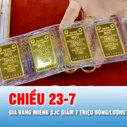 Podcast bản tin tối 23-7: Giá vàng miếng SJC giảm 7 triệu đồng/lượng