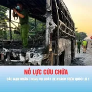 Podcast bản tin thời sự 21 -7: Nỗ lực cứu chữa các nạn nhân trong vụ cháy xe khách trên quốc lộ 1