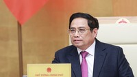 Thủ tướng Phạm Minh Chính chủ trì họp Chính phủ chuyên đề pháp luật, chiều 2-2. Ảnh: VIẾT CHUNG