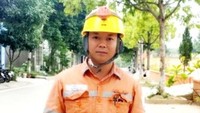 勇闖火海救出7歲孩童的電工阮德成。(圖:秋蘭)