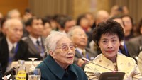 Nguyên Phó Chủ tịch nước Nguyễn Thị Bình phát biểu tại lễ kỷ niệm 50 năm Ngày ký Hiệp định Paris vào ngày 17-1-2023. Ảnh: QUANG PHÚC
