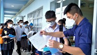 Thí sinh tham gia kỳ thi đánh giá năng lực do Đại học Quốc gia TPHCM tổ chức tháng 5-2022 tại Đồng Nai
