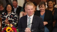 Ông Chris Hipkins trong lễ tuyên thệ nhậm chức Thủ tướng New Zealand ở Wellington ngày 25-1-2023. Ảnh: AFP/TTXVN