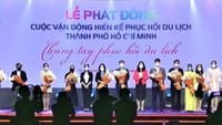 At the launching ceremony of the campaign on collecting opinions and suggestions for tourism recovery plan and a competition for creative and innovative tourism startups