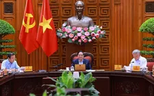 Thủ tướng Phạm Minh Chính chủ trì cuộc họp Thường trực Chính phủ về trung tâm tài chính quốc tế tại Thành phố Hồ Chí Minh và Đà Nẵng. Ảnh: TTXVN