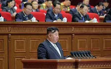 Nhà lãnh đạo Kim Jong Un phát biểu tại Đại hội Đảng Lao động Triều Tiên lần thứ IX. Ảnh: KCNA