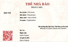 Mẫu thẻ nhà báo mới công bố