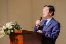 Chủ tịch HĐQT Tập đoàn Xây dựng Hòa Bình Lê Viết Hải phát biểu tại hội nghị