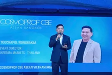 Ông Touchapol Wongraksa, Giám đốc Informa Markets Thái Lan chia sẻ thông tin tại buổi họp báo