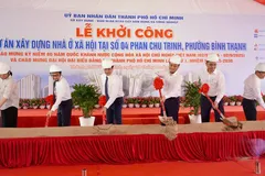 Dự án nhà ở xã hội tại số 4 Phan Chu Trinh, phường Bình Thạnh, TPHCM được khởi công. Ảnh: HOÀNG HÙNG