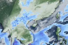 Không khí lạnh tràn xuống miền Bắc, gây thời tiết xấu ở miền Trung. Ảnh radar thời tiết lúc 6 giờ 50 phút ngày 18-11, nguồn: Z.E