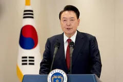 Tổng thống Hàn Quốc Yoon Suk Yeol phát biểu trước toàn quốc tại Văn phòng Tổng thống ở Seoul, Hàn Quốc, ngày 12/12/2024. Ảnh: Văn phòng Tổng thống.