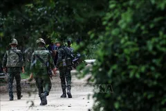 Binh sĩ Thái Lan được triển khai tại tỉnh Surin ngày 25-7. Ảnh minh họa: AA/TTXVN