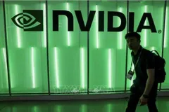 Biểu tượng của Tập đoàn Nvidia. Ảnh tư liệu TTXVN