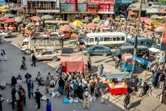 Đường phố Kabul trước khi bị Taliban chiếm đóng.