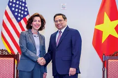 Thủ tướng Chính phủ Phạm Minh Chính tiếp Bộ trưởng Thương mại Hoa Kỳ Gina Raimondo.