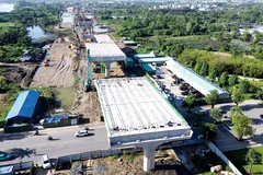 Công trường thi công Vành đai 3 qua TPHCM.