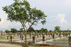 Một góc dự án khu dân cư Nhơn Đức, huyện Nhà Bè. Ảnh: AX
